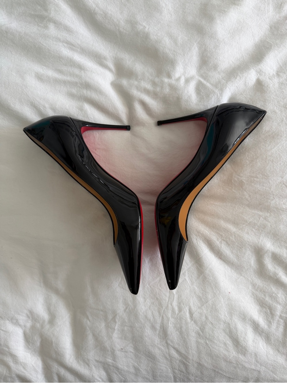 Christian Louboutin Kate Patent Pumps 85mm Heel Black Size 39 - Picture 6 of 15